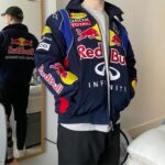 Red Bull racing jacket for men with dynamic bull graphic from Trycity