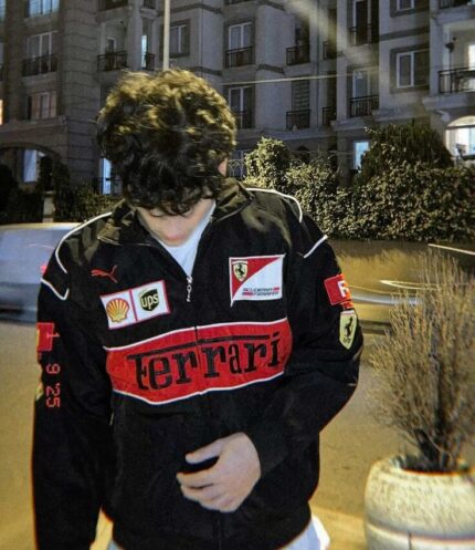 Black Ferrari jacket with Scuderia embroidery from Trycity