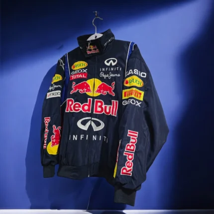 "Sleek Red Bull Jacket Side Profile – Aerodynamic Fit for Motorsport