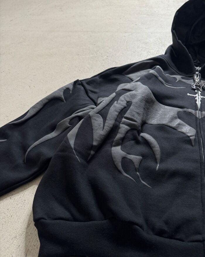 gothic drop oversized hoodie trycity