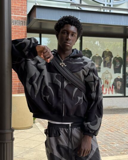 tribal shadow depth hoodie