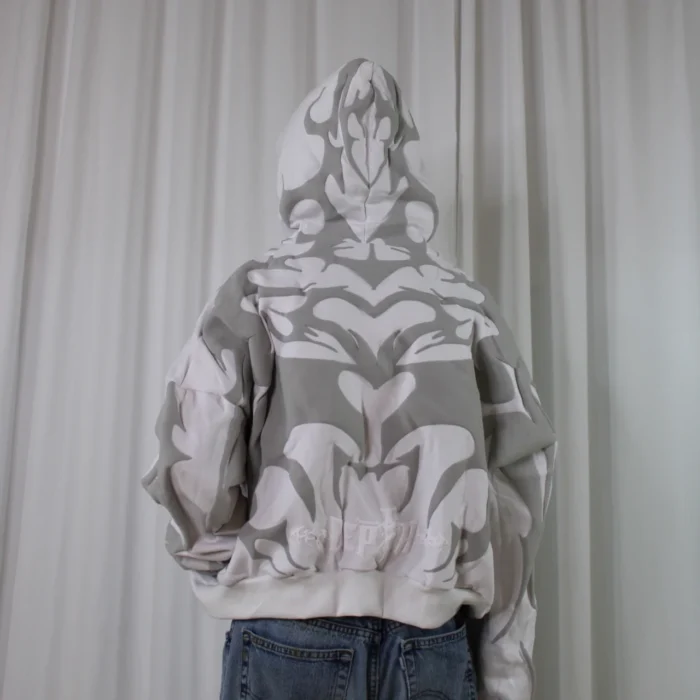 Premium White Tribal Graphic Hoodie for Men & Women