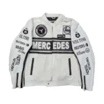 trycity mercedes racing leather jacket front view