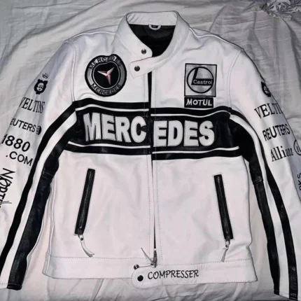 mercedes racing leather jacket
