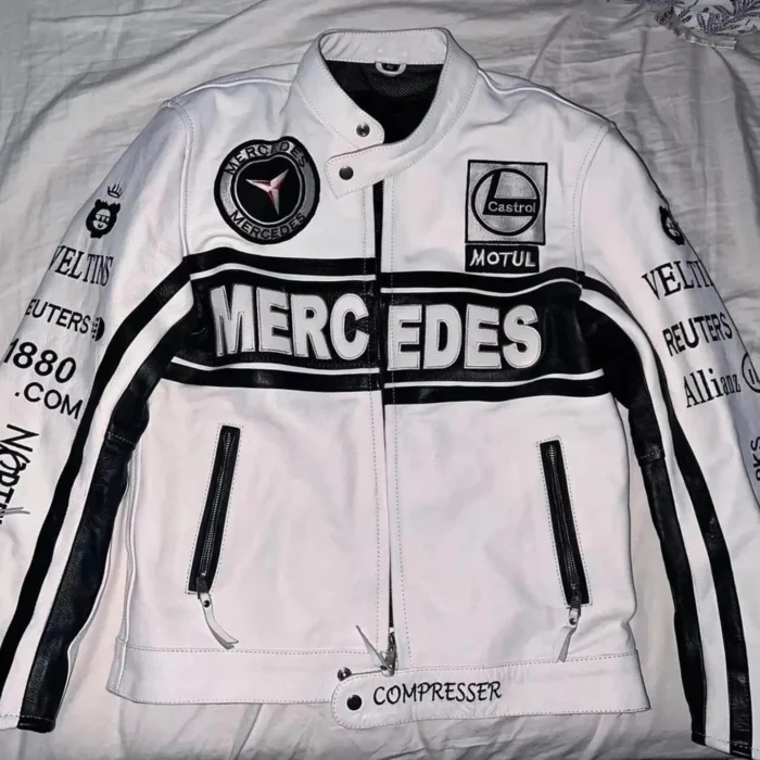 mercedes racing leather jacket