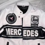 mercedes logo motorsport leather jacket trycity