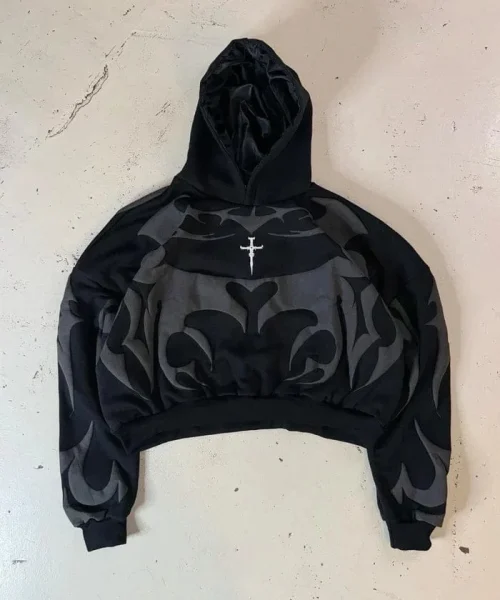 tribal shadow depth hoodie