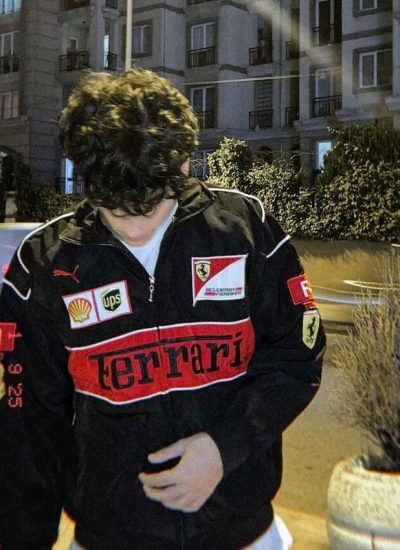 Black Ferrari jacket with Scuderia embroidery from Trycity